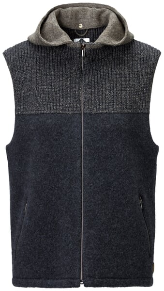 Gilet de laine en tricot pour hommes Bleu-noir