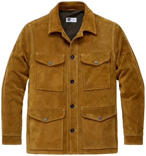 Herren-Wildlederjacke Goldbraun