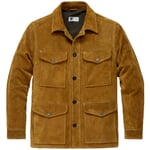 Veste en daim pour homme Marron doré