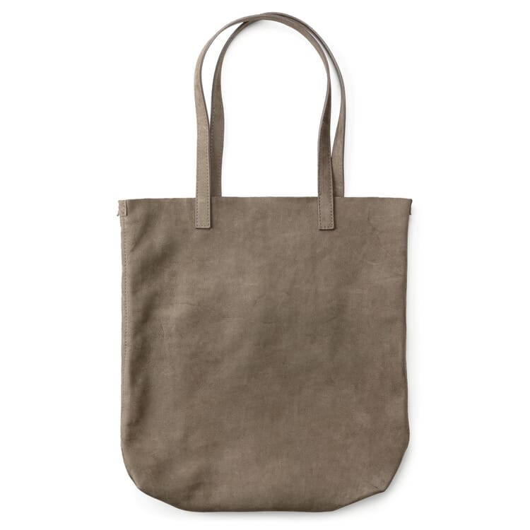 Borsa da donna in pelle, Grigio ardesia
