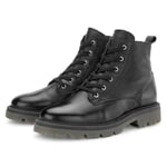 Mens lace up boot lined Black