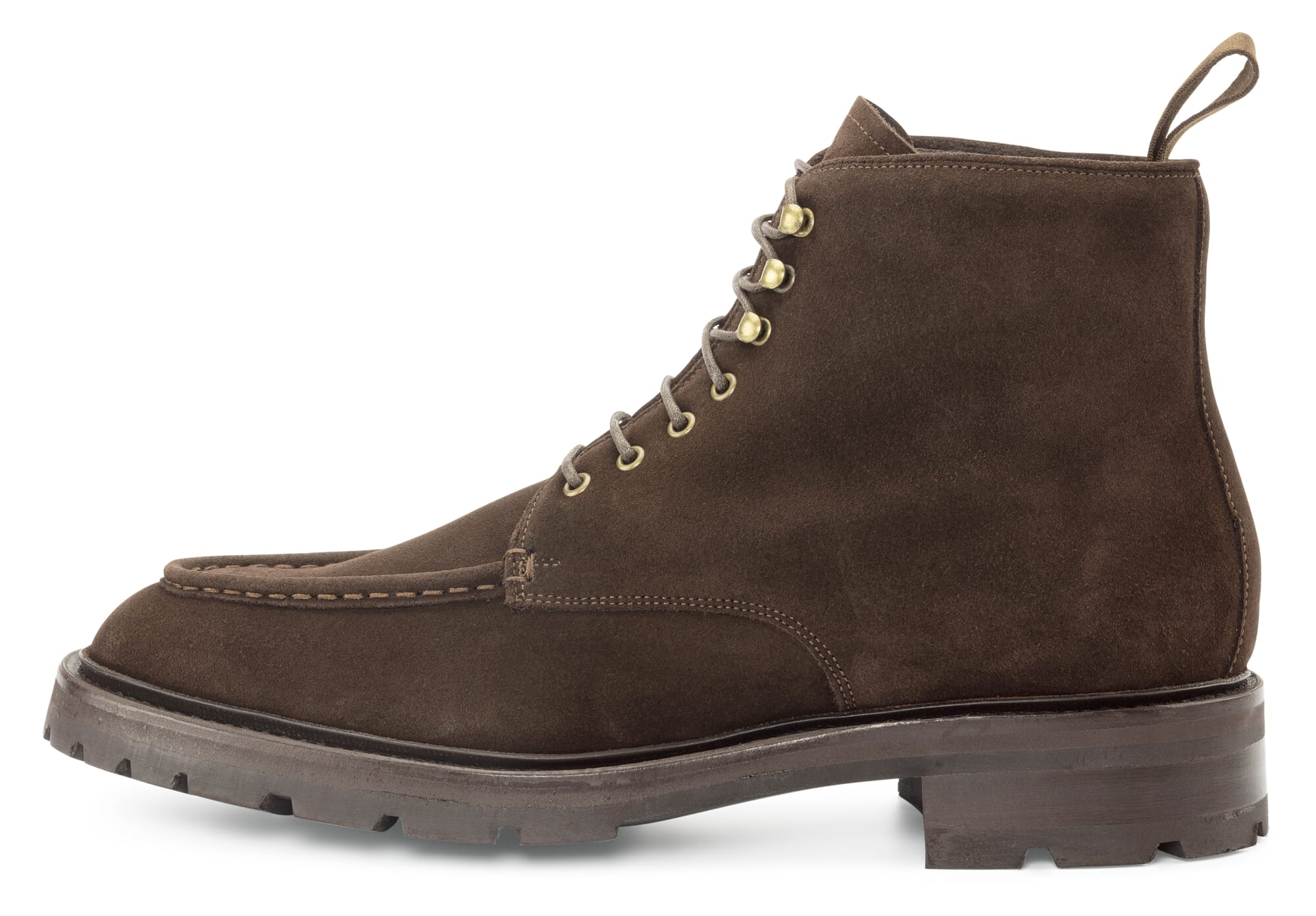 Mens boot suede Dark brown Manufactum