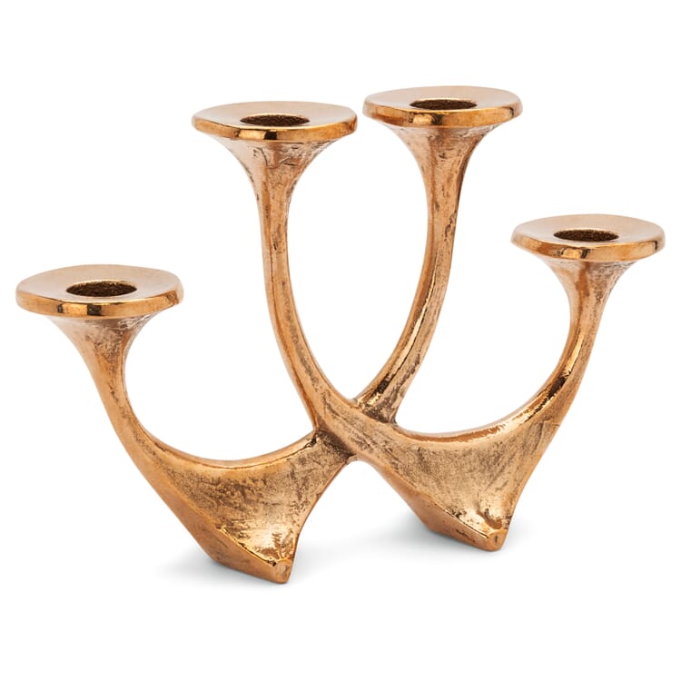 Adventslysestage i støbt bronze