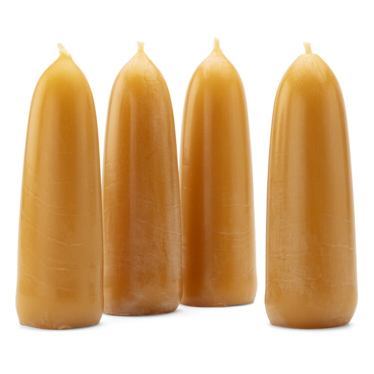 Candele dell'Avvento in cera d'api, Naturale