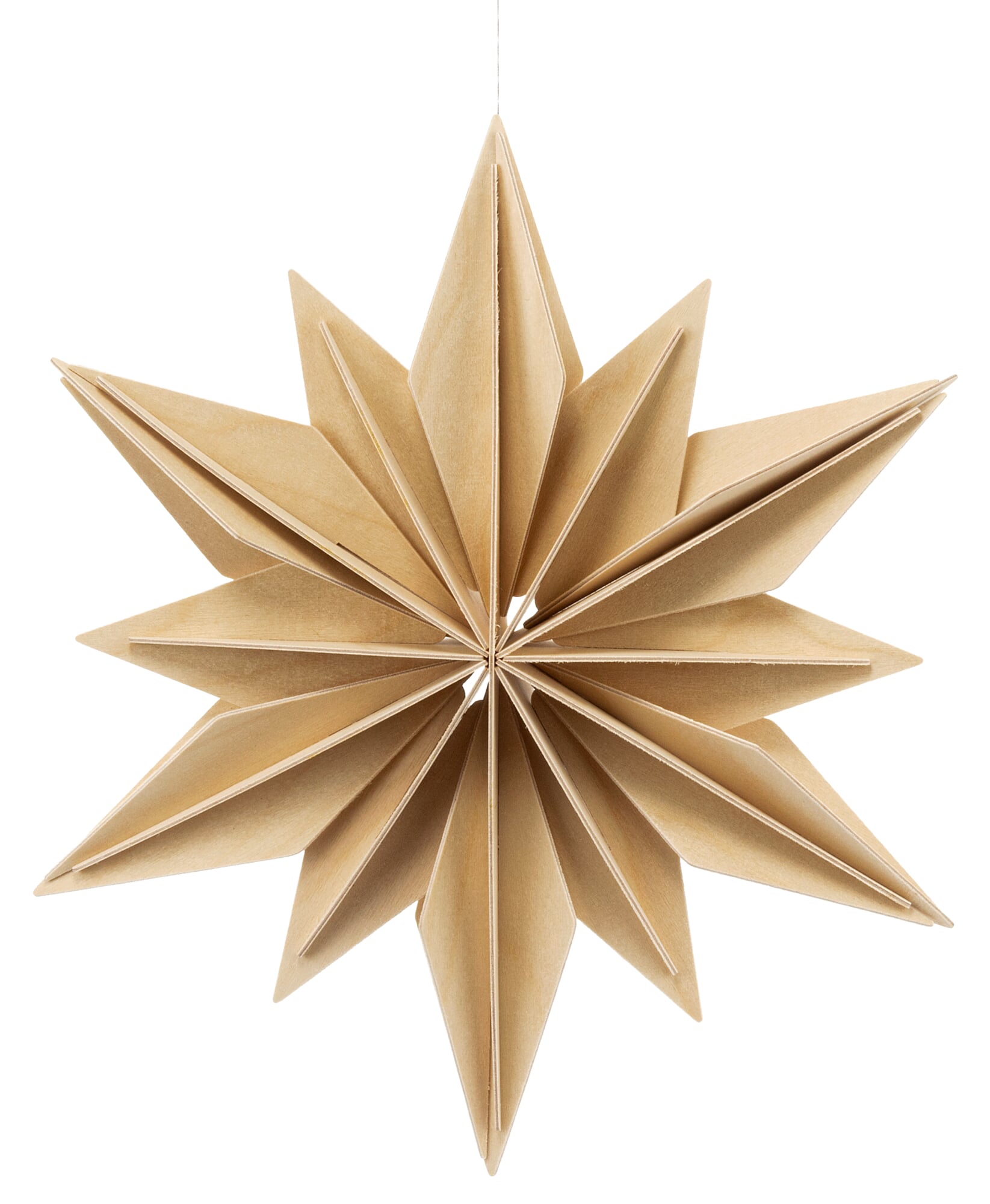 Weihnachtsstern Holz, Natur, 24 cm | Manufactum