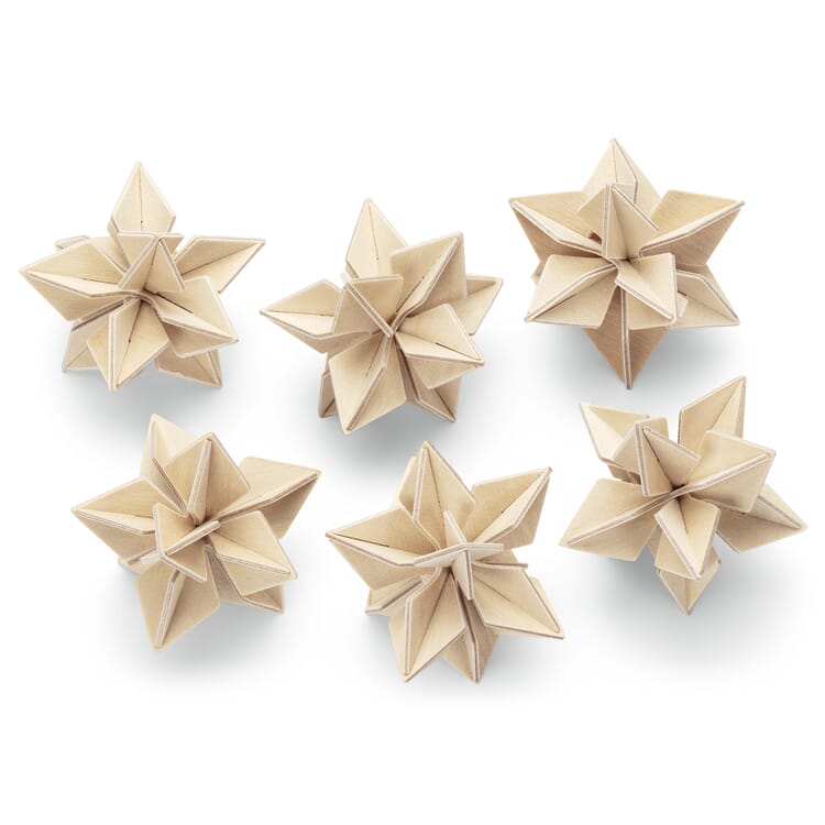Étoiles en bois petites, Naturel