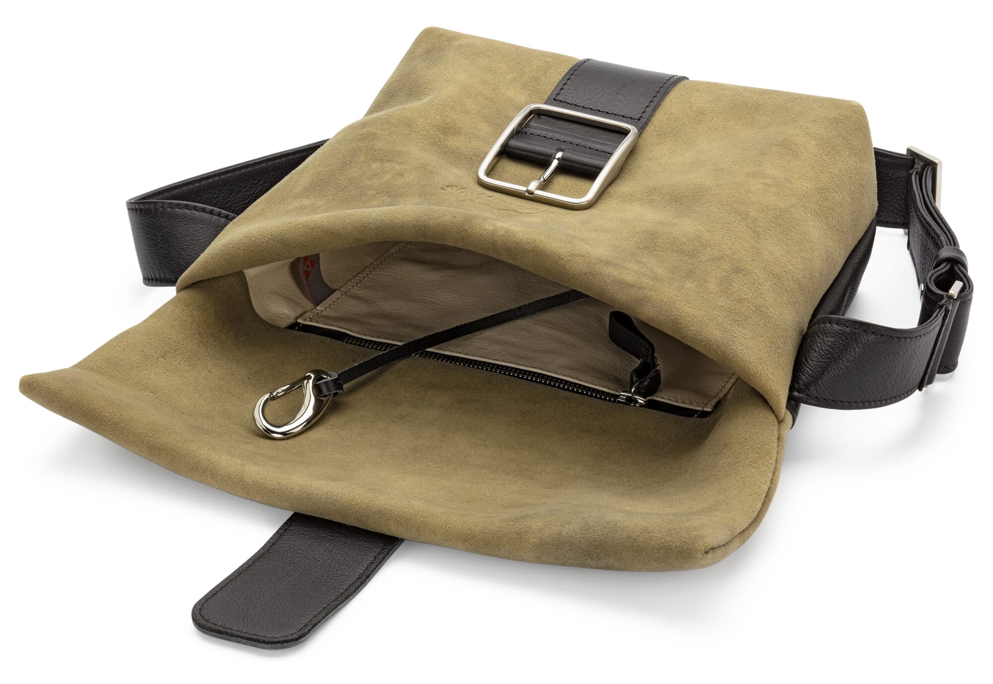 Ladies shoulder bag deerskin, olive | Manufactum