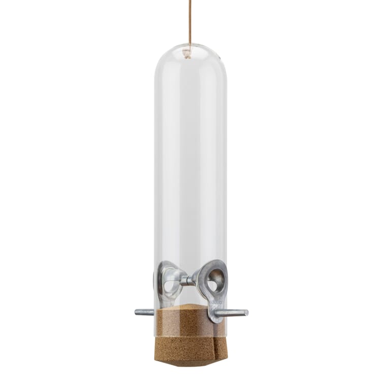 Comedero de cristal para pájaros
