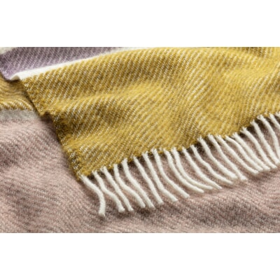 Decke Gotland Stripe, Senfgelb