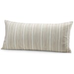 Funda de almohada de algodón y cáñamo Rojo-Natural 40 × 80 cm