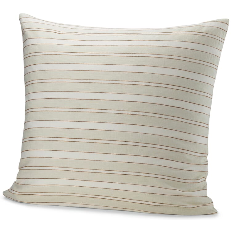 Kopfkissenbezug Baumwolle-Hanf, Rot-Natur