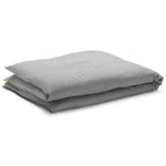 Dynebetræk flannel stribet Sort natur 135 × 200 cm