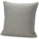 Flanellen gestreepte kussensloop Black-Nature 40 × 40 cm