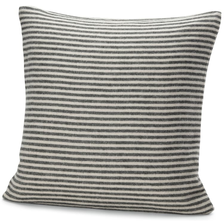 Pillowcase flannel striped, Black-Nature
