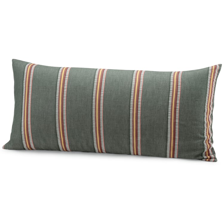Funda de almohada reversible a rayas, Verde