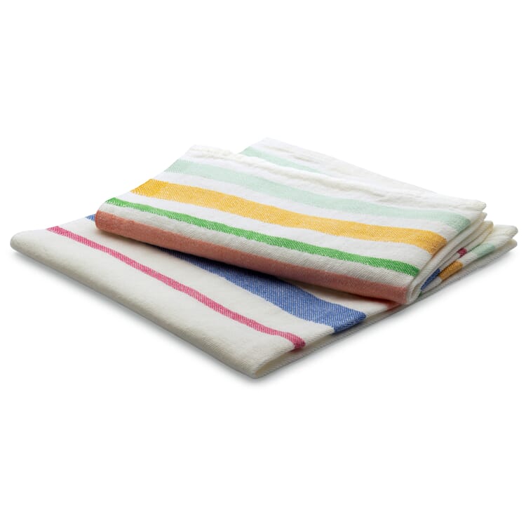 Serviette de table à rayures colorées