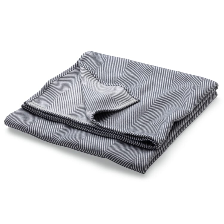 Manta de algodón azul-gris-blanco, Espiga