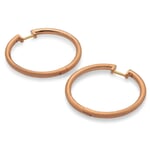 Creole round tube rose gold plated