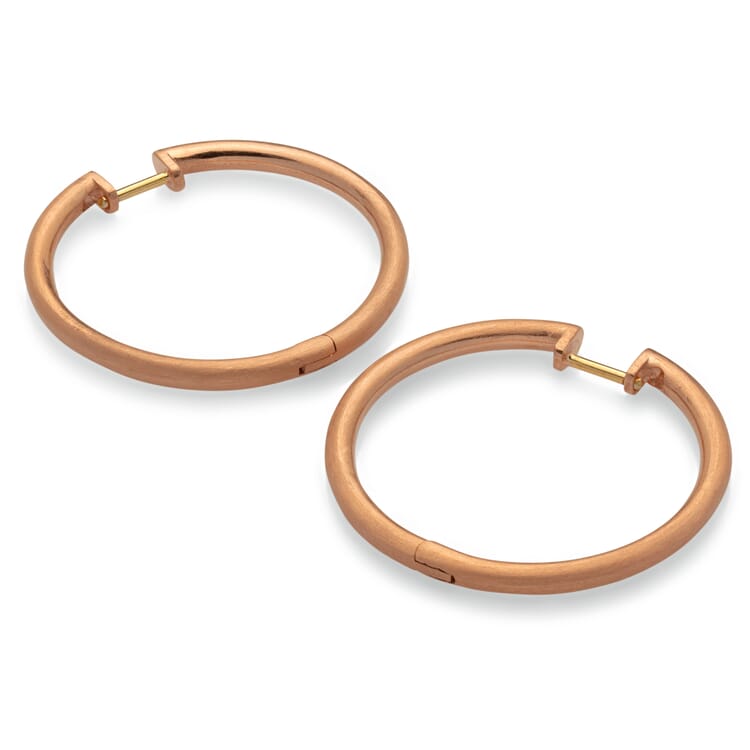 Creole round tube, rose gold plated