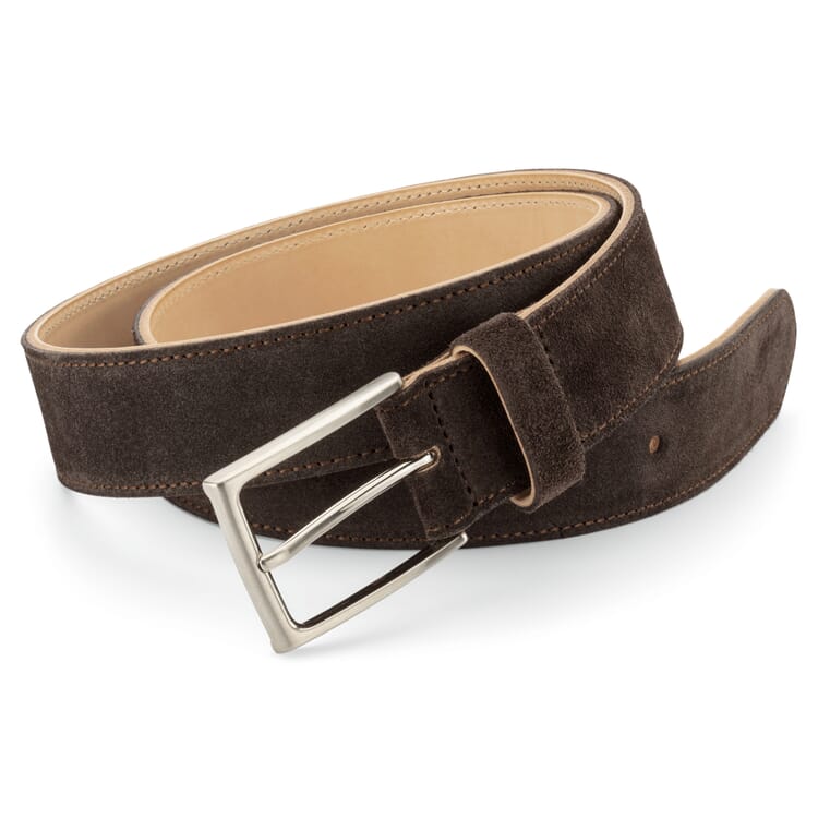 Bælte til mænd i ruskind, Dark brown