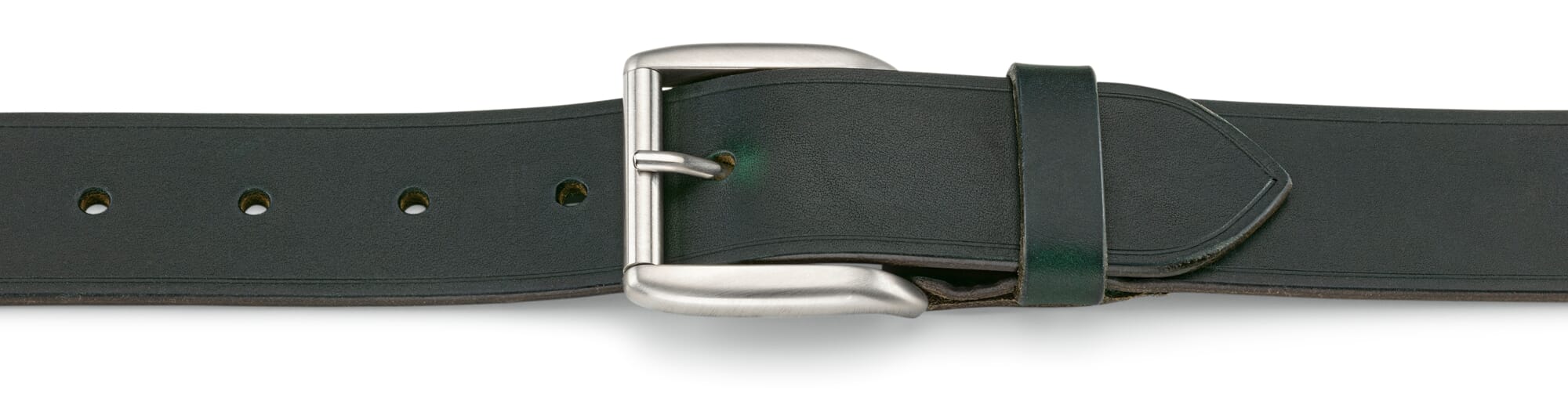 Artisanal Green Leather Belt: Handcrafted with Layers of