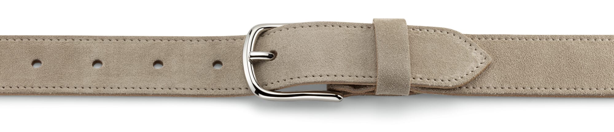 Ceinture femme en cuir velours Beige