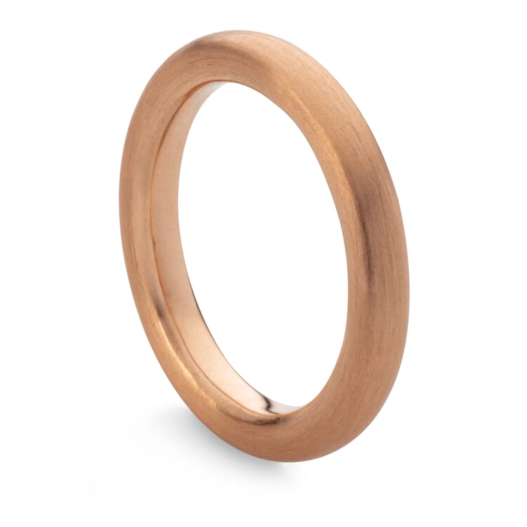 Fingerring med rundt rør, Rosé