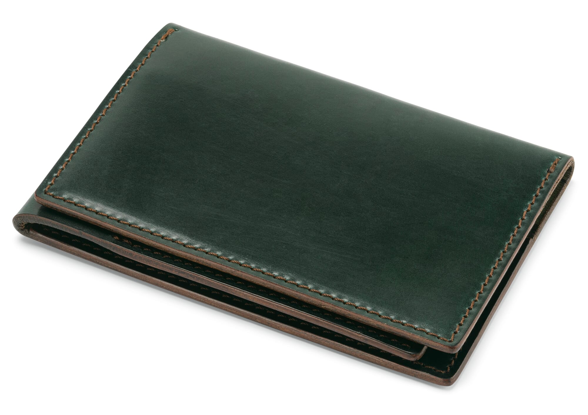 Men's Card Case Cordovan L Shape, Dark Green | Manufactum