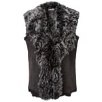 Lamsleren damesgilet Bruin