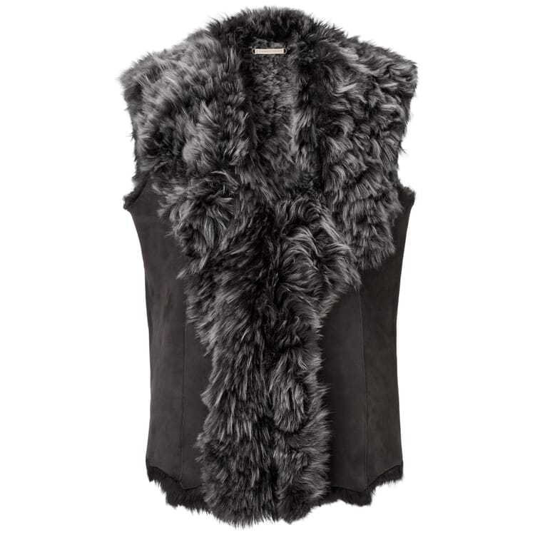 Vest i lammeskind til damer, Brown