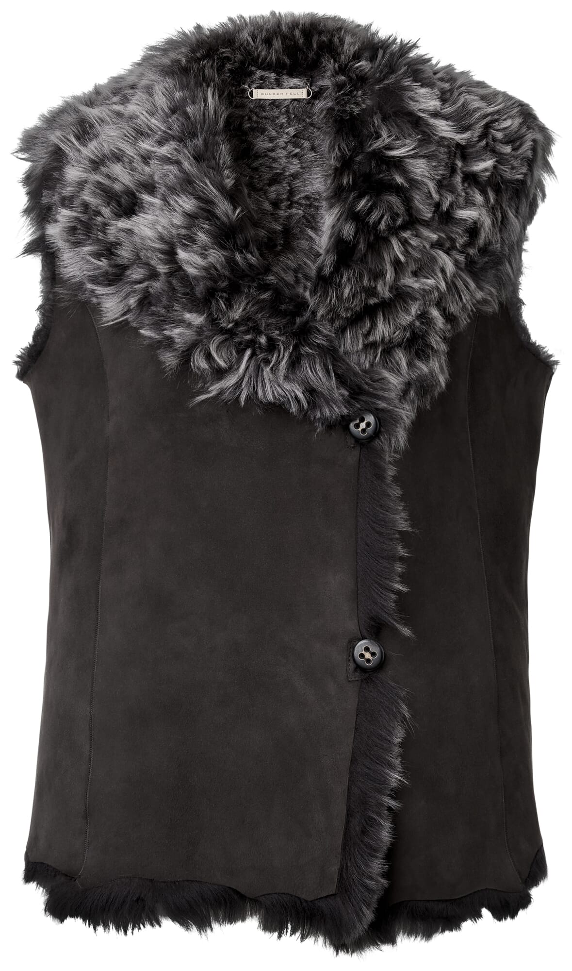 返品不可 UND REVERSIBLE MOTTLED FUR VEST | prilljagaren.se