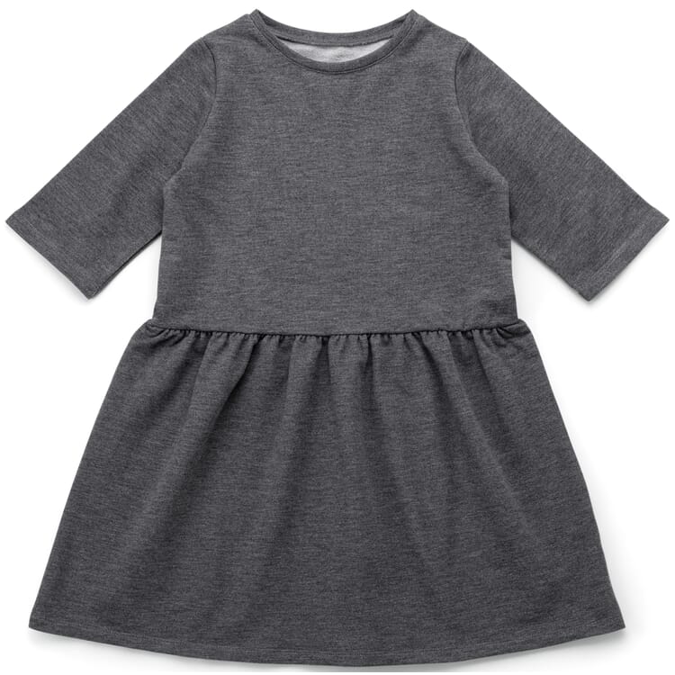 Girls jersey dress, Medium gray