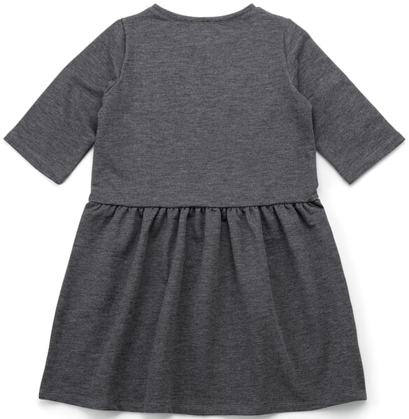 Mädchen-Jerseykleid Mittelgrau