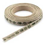 Gavebånd i hør 1 cm Grønne grene