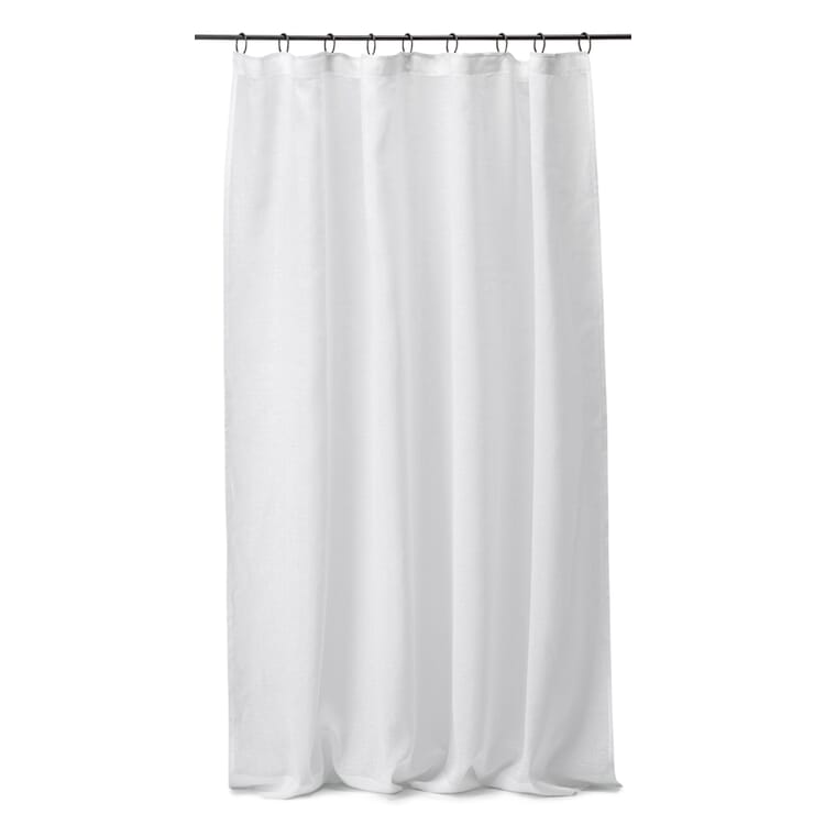 Linen curtain voile, White