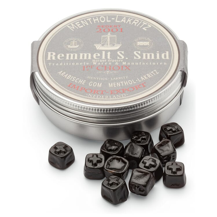 Menthol-lakrids, 75 g dåse