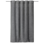 Thermal protection curtain wool frieze Gray Length 220 cm