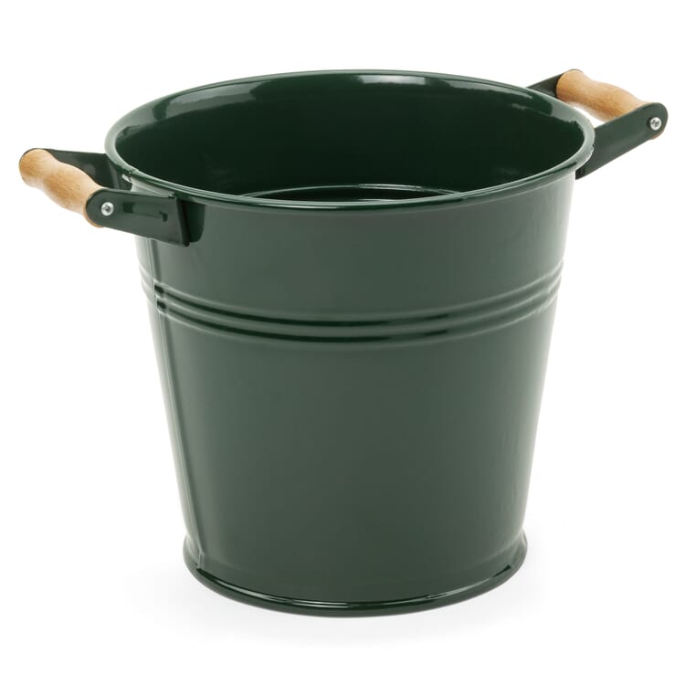 Bacs à plantes avec poignées en bois, 4 litres