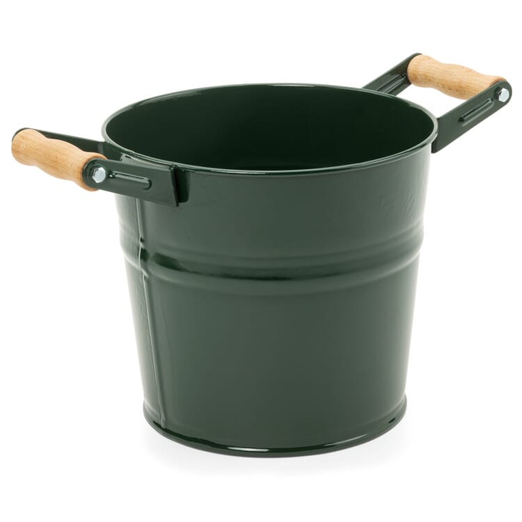 Planter with wooden handles, 7 liters