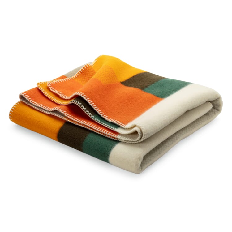 Couverture en laine d'agneau style Bauhaus, Orange