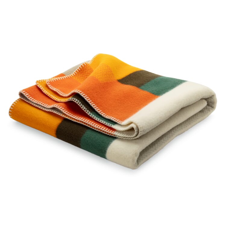 Lamswollen deken Bauhaus-stijl, Oranje