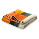Manta de lana de oveja estilo Bauhaus Naranja