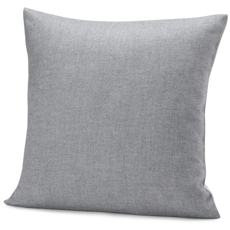 Fodera per cuscino reversibile in flanella estiva, Grigio