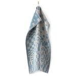 Viskestykke af hør i tern Blue