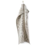 Tea towel linen diced White