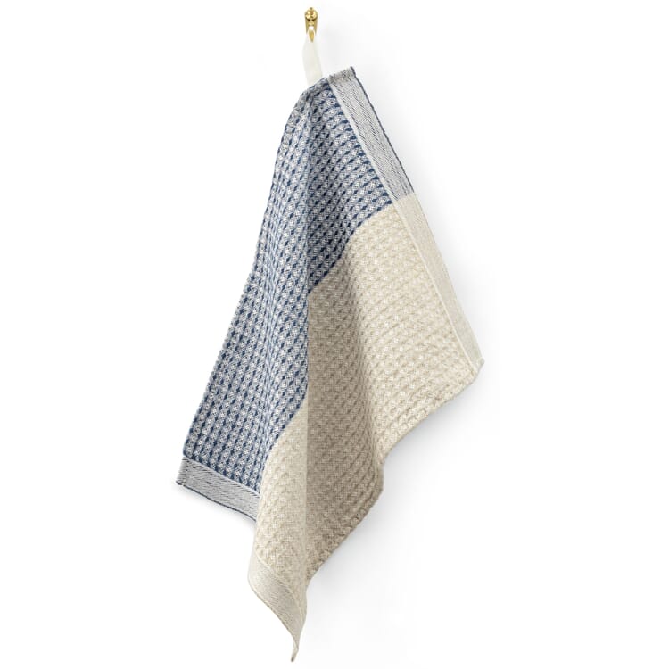 Dishcloth textured fabric, Blue