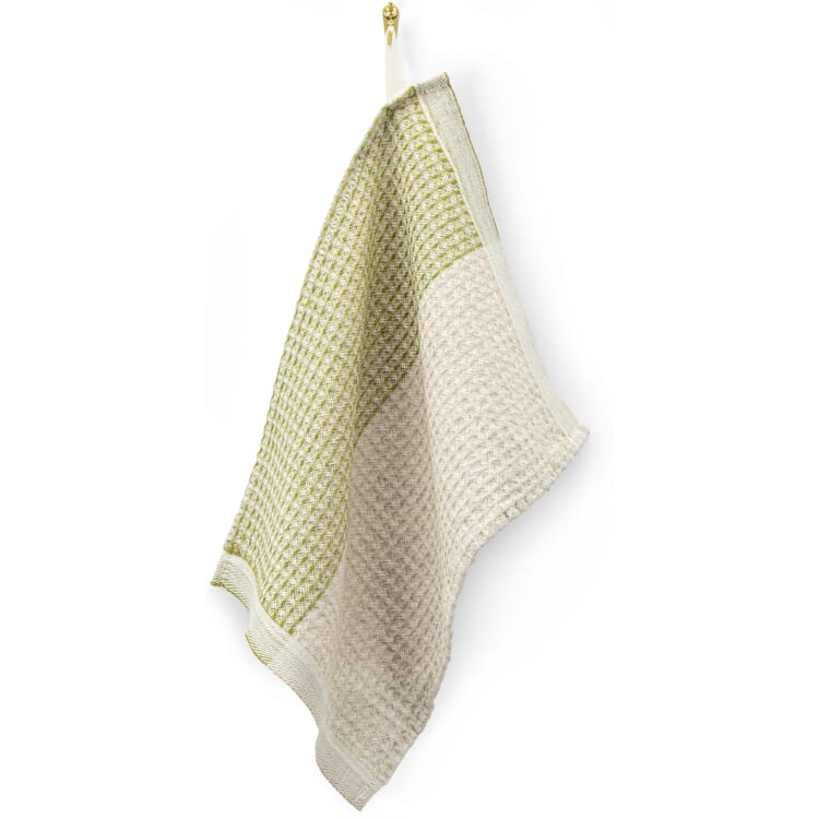 Dishcloth textured fabric, Olive