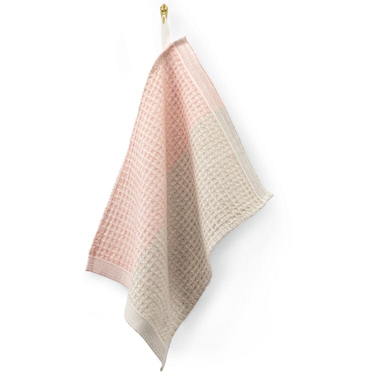 Dishcloth textured fabric, Rose