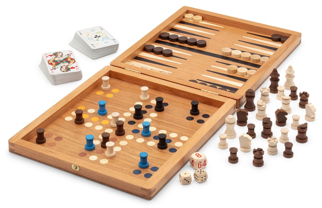 Reise-Spielesammlung Holz