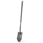 Spade with steel handle